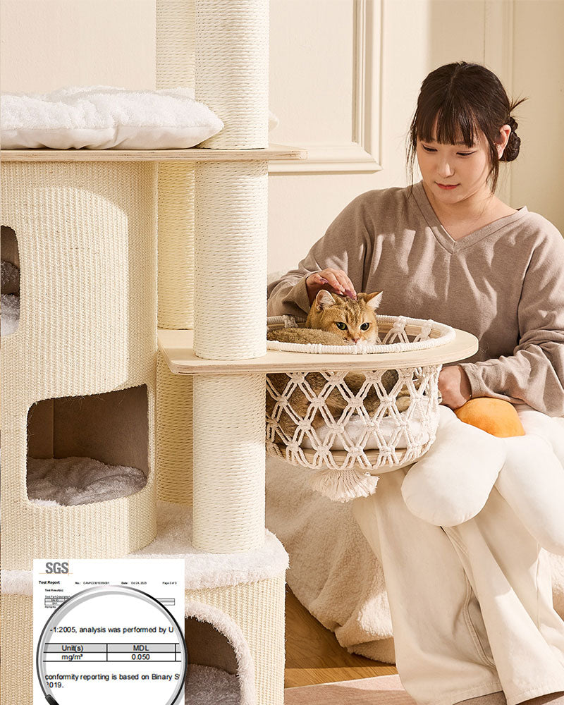 Modern Luxury Rotating Cat Tree for Large Cats