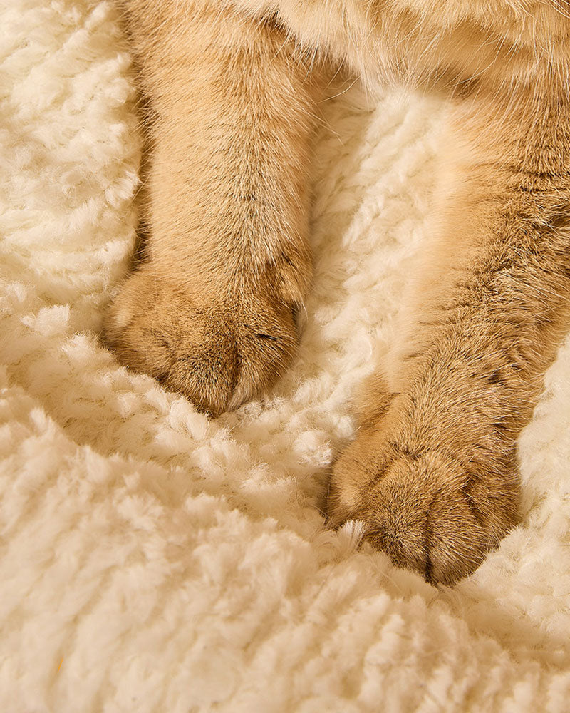 Moon-Shaped Woven Comfortable Cat Bed