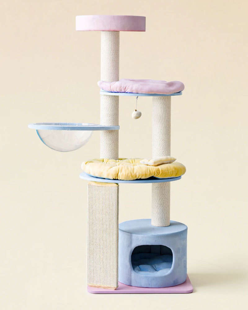 Mousse Modern Large Cat Tree with Scratching Posts