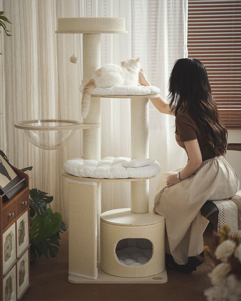 Mousse Modern Large Cat Tree with Scratching Posts