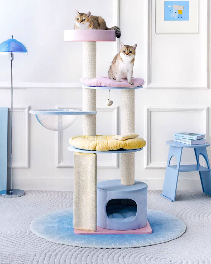 Mousse Modern Large Cat Tree with Scratching Posts