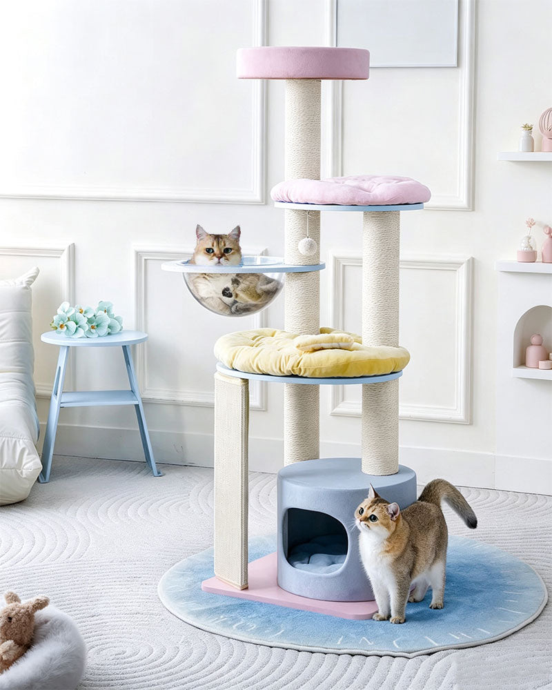 Mousse Modern Large Cat Tree with Scratching Posts