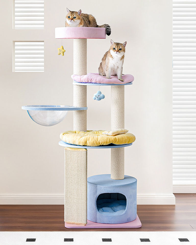 Mousse Modern Large Cat Tree with Scratching Posts