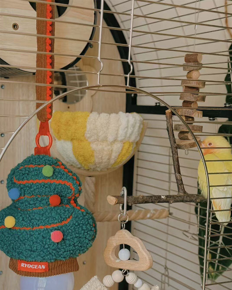 Natural Apple Wood Parrot Perch Stand