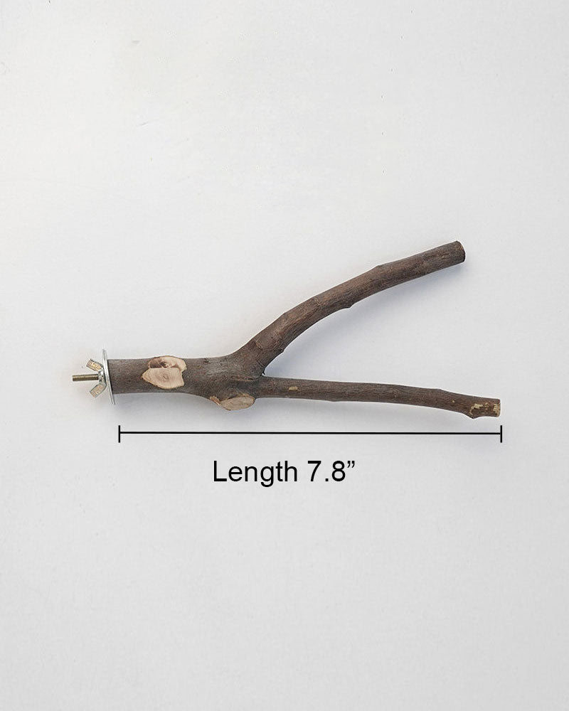 Natural Apple Wood Parrot Perch Stand