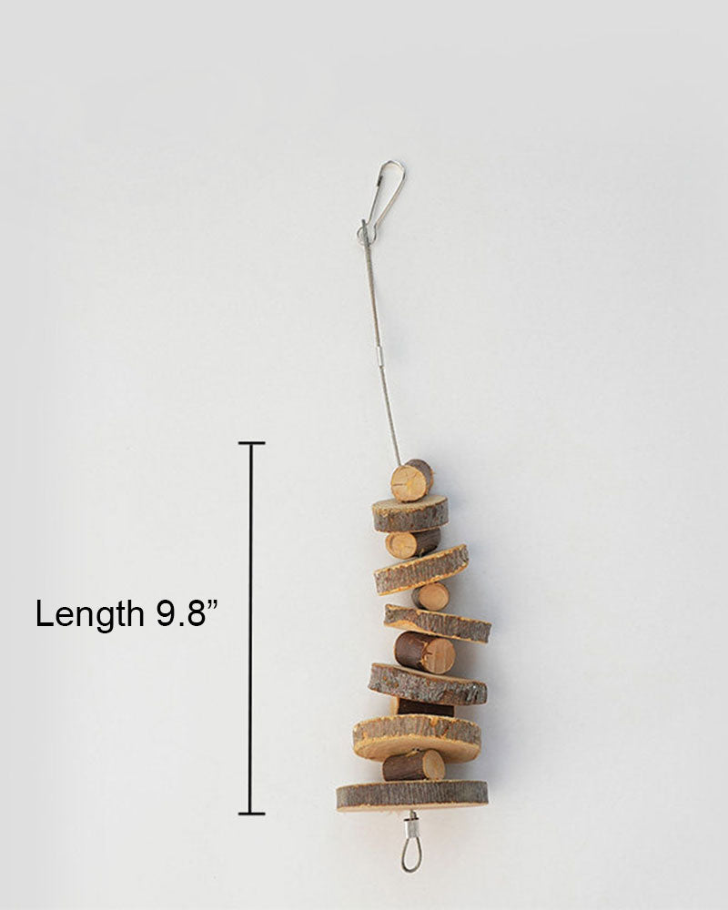 Natural Apple Wood Parrot Perch Stand