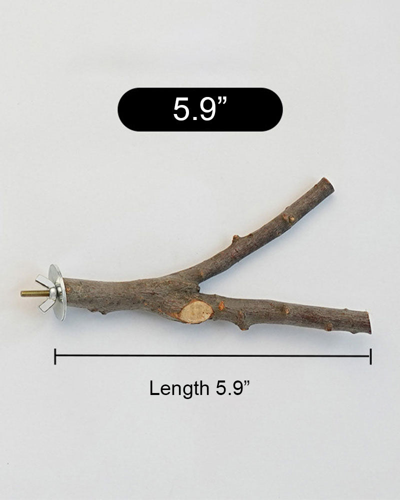 Natural Apple Wood Parrot Perch Stand