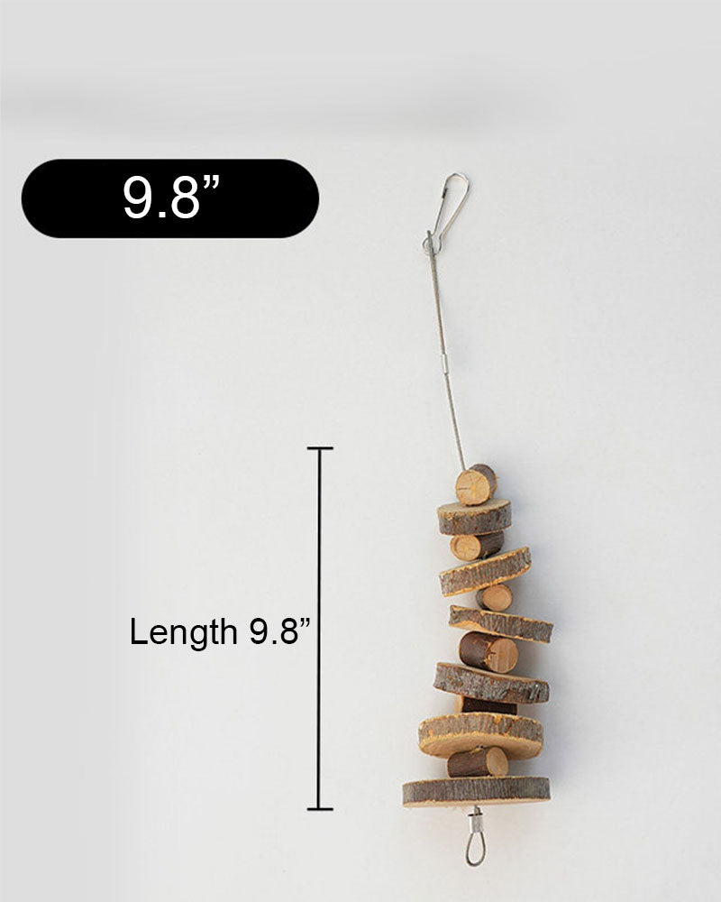 Natural Apple Wood Parrot Perch Stand