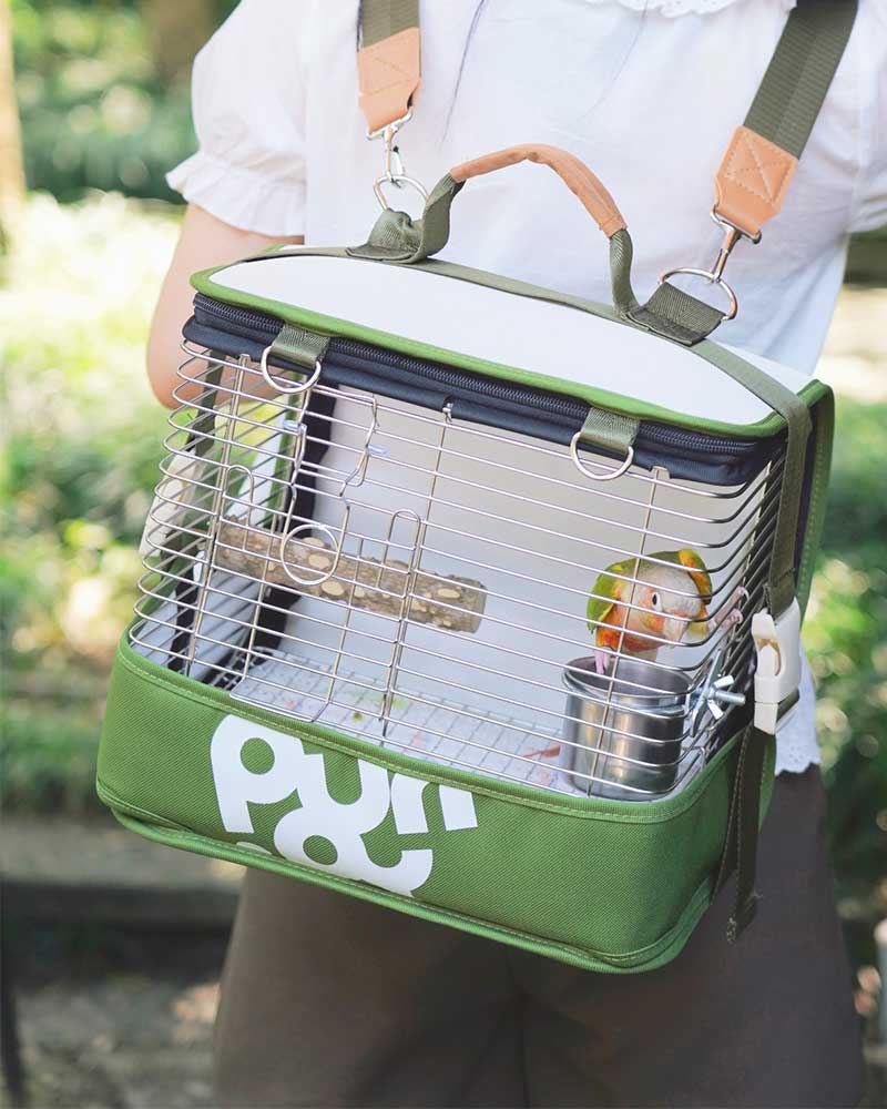 Portable Parrot Backpack Bird Carrier Cage