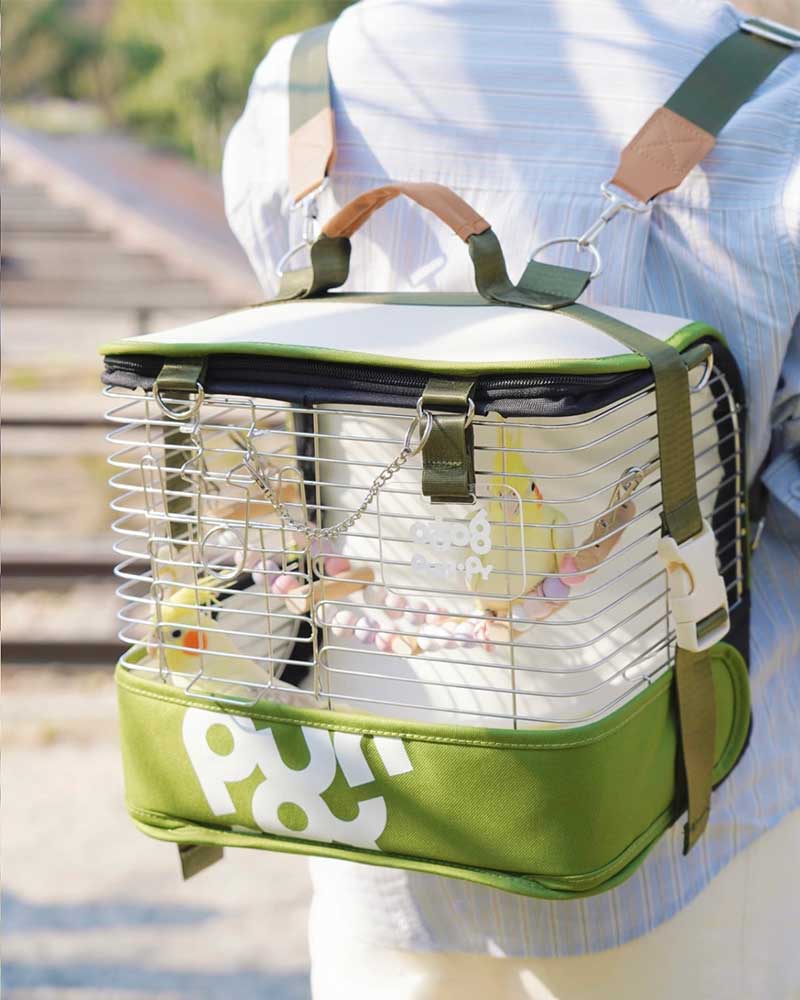 Portable Parrot Backpack Bird Carrier Cage