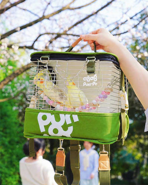 Portable Parrot Backpack Bird Carrier Cage