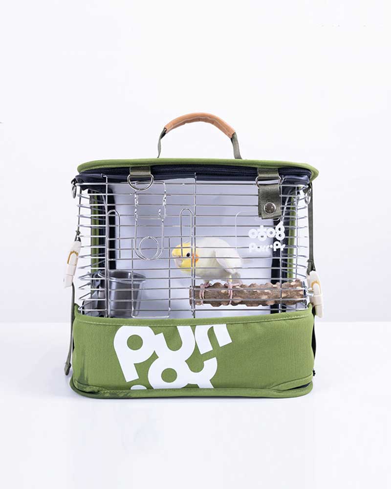Portable Parrot Backpack Bird Carrier Cage