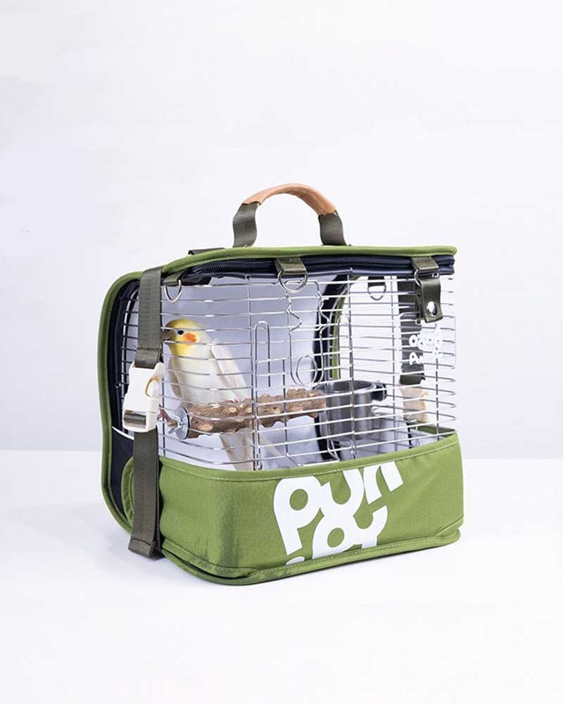 Portable Parrot Backpack Bird Carrier Cage