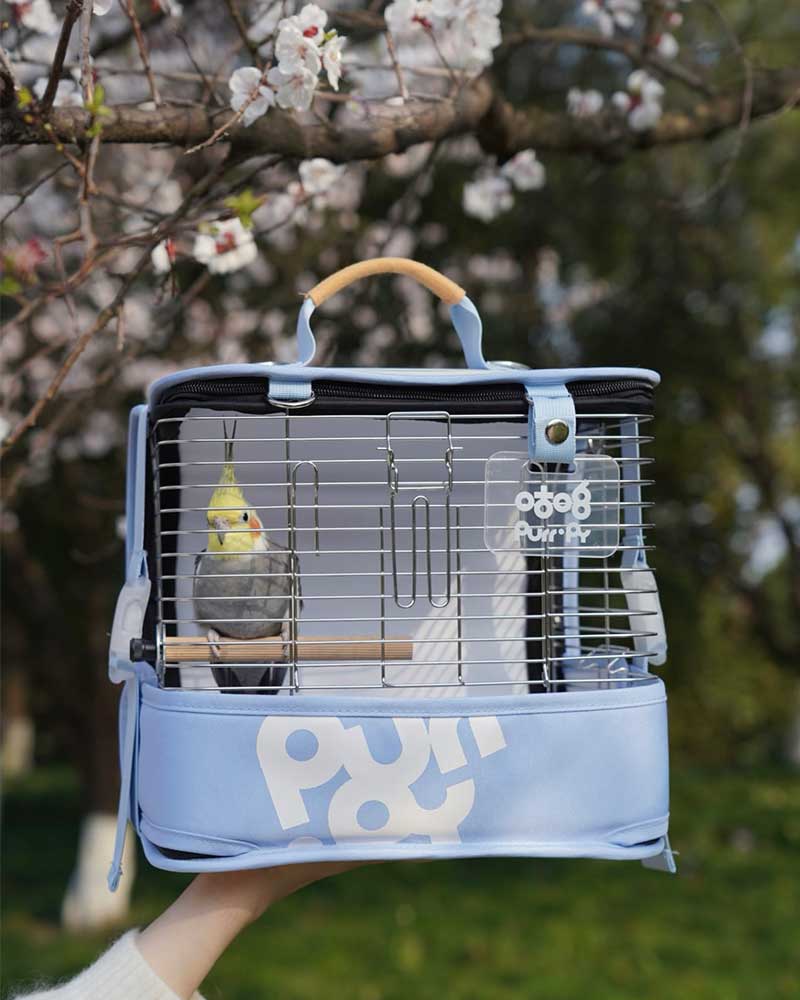Portable Parrot Backpack Bird Carrier Cage