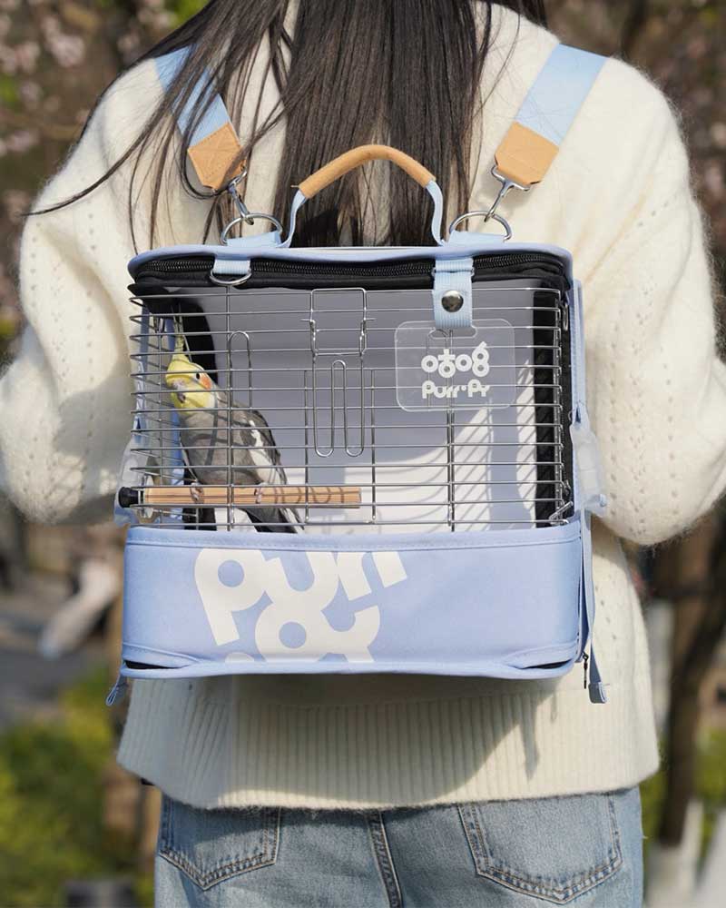 Portable Parrot Backpack Bird Carrier Cage