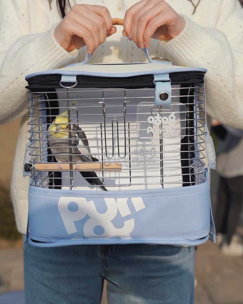 Portable Parrot Backpack Bird Carrier Cage