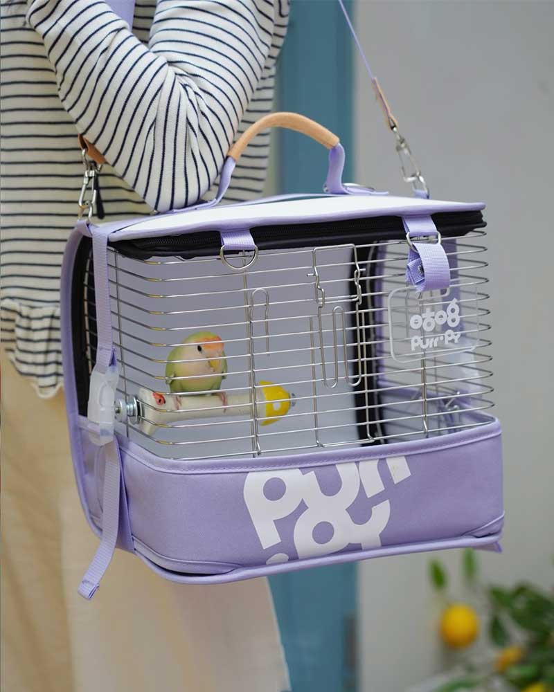 Portable Parrot Backpack Bird Carrier Cage