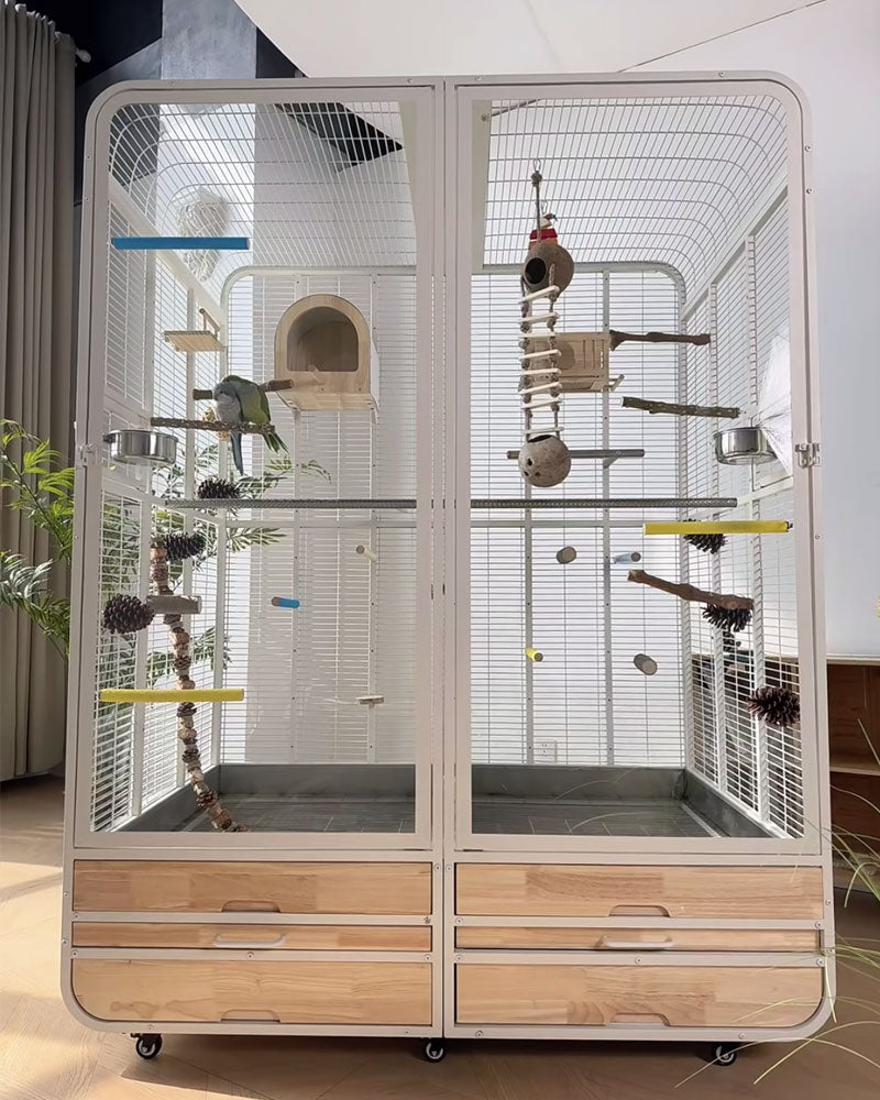 Premium Large Panoramic Aviary Villa for Birds
