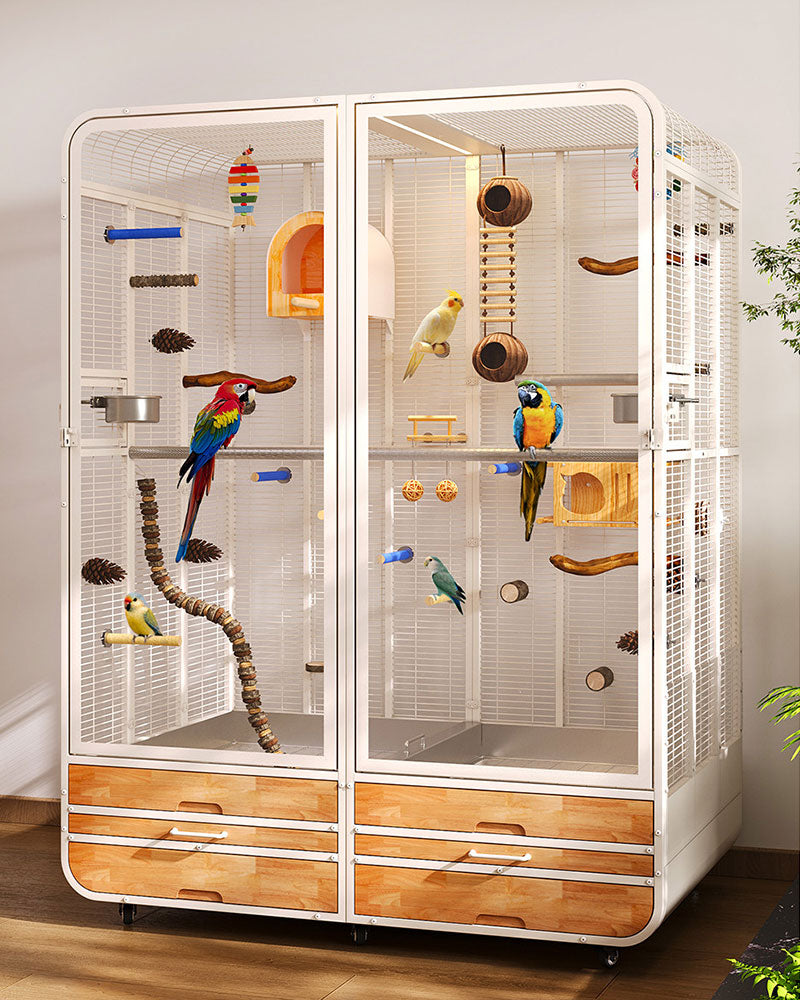Premium Large Panoramic Aviary Villa for Birds