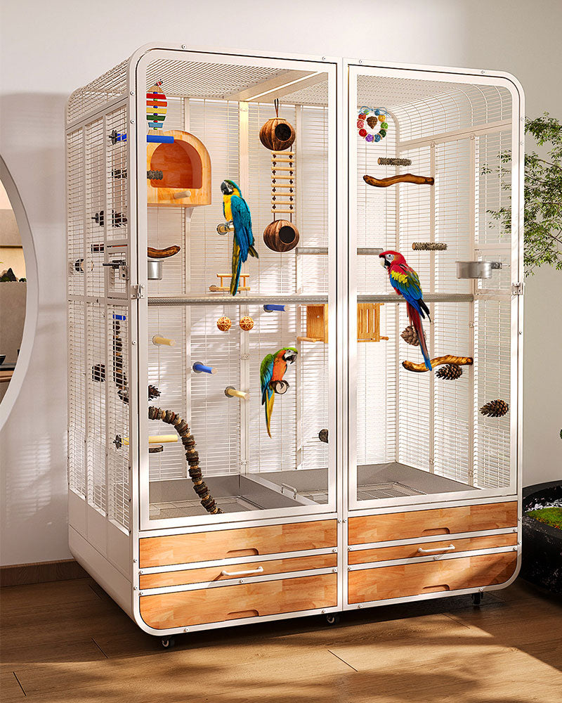 Premium Large Panoramic Aviary Villa for Birds