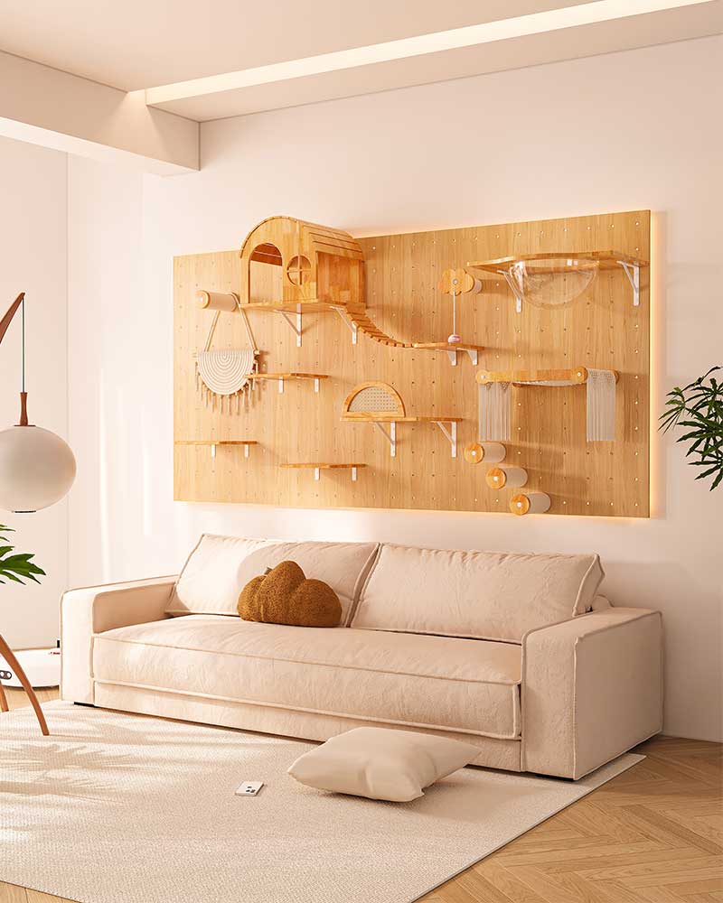 Rustic Cat Wall Shelves Step Panel – DIY Friendly