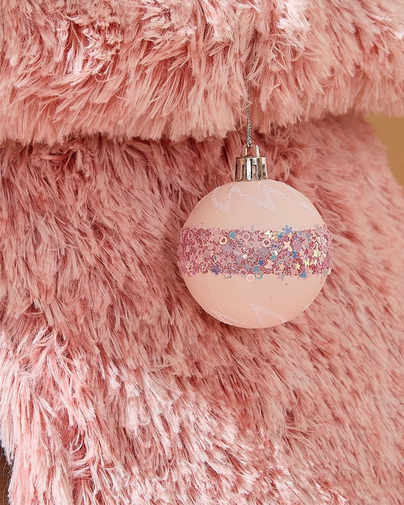 Snowy Holiday Pink Christmas Tree Cat Tower