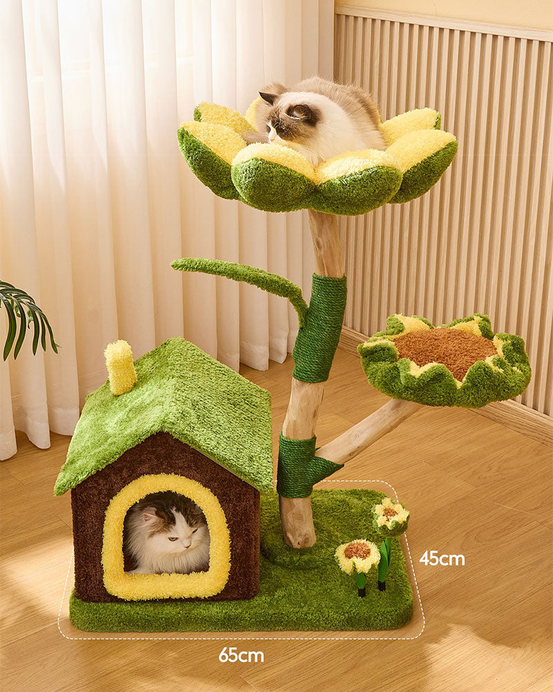 Sunny Bloom Cat Tree House