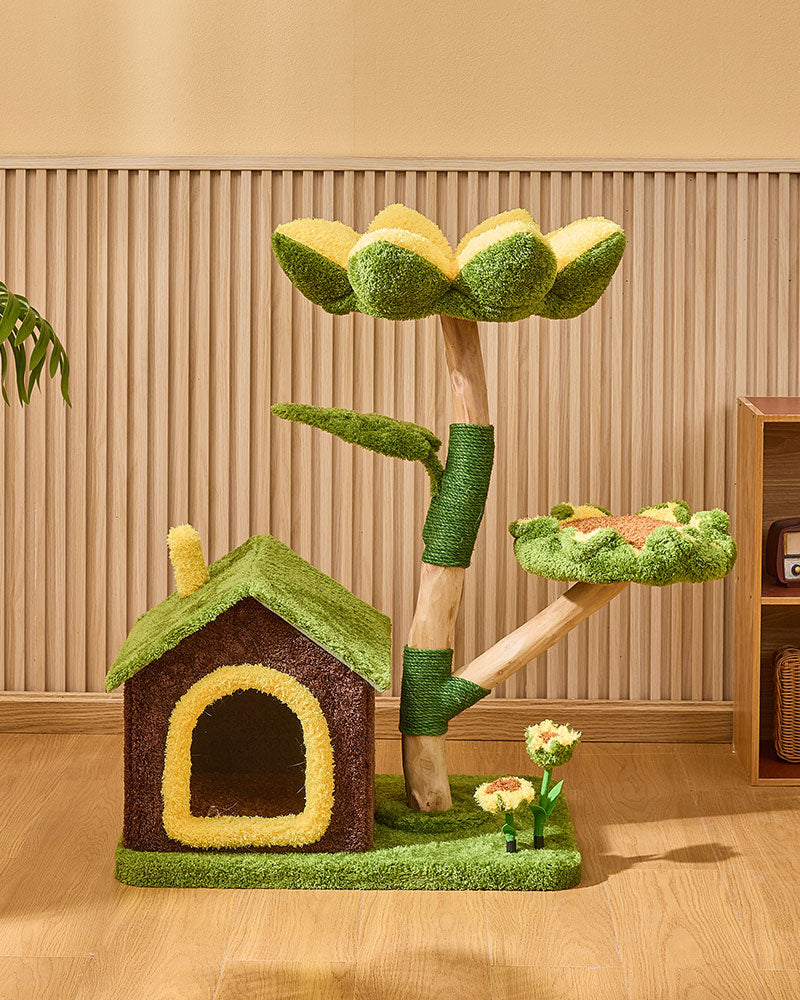 Sunny Bloom Cat Tree House