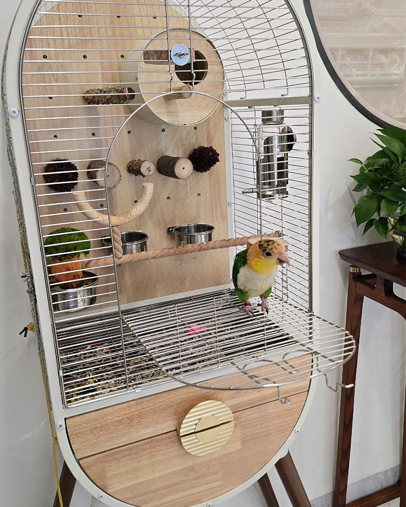 Time Capsule Parrot Cage Bird Villa
