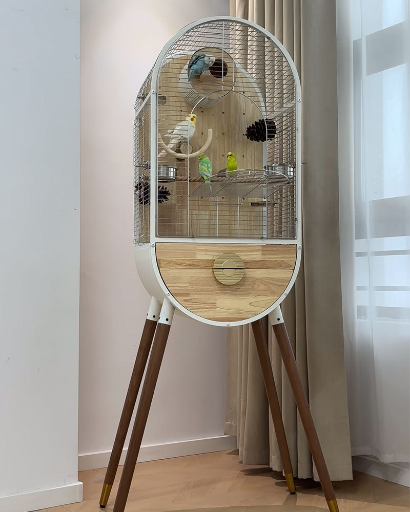 Time Capsule Parrot Cage Bird Villa