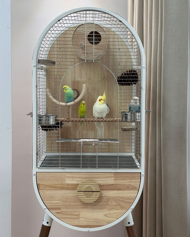 Time Capsule Parrot Cage Bird Villa