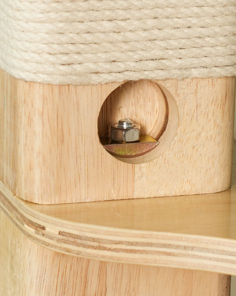 Zen Solid Wood Floor-to-Ceiling Cat Tree