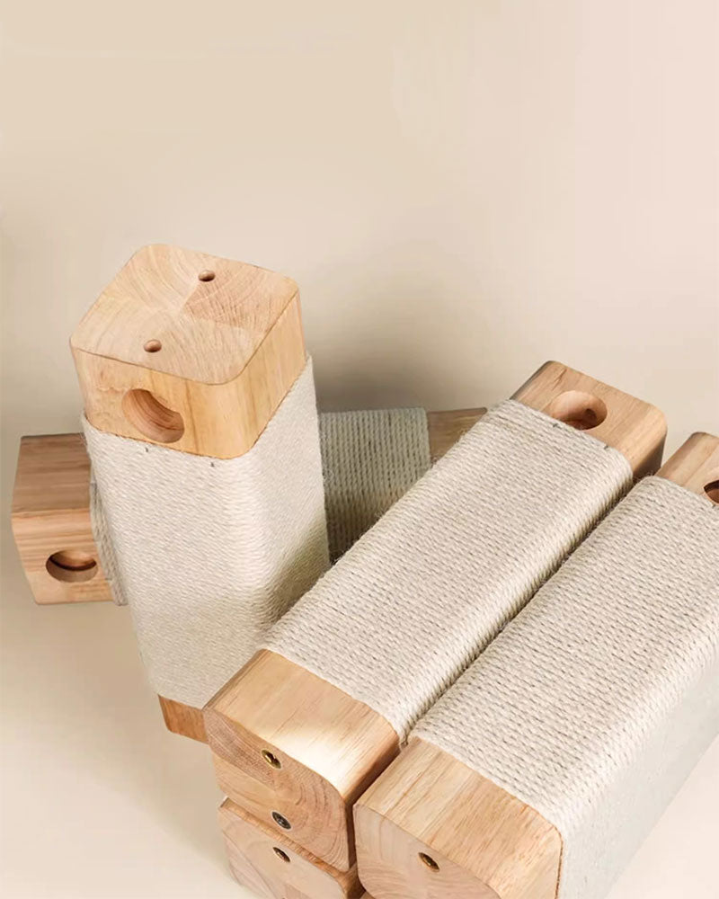 Zen Solid Wood Floor-to-Ceiling Cat Tree