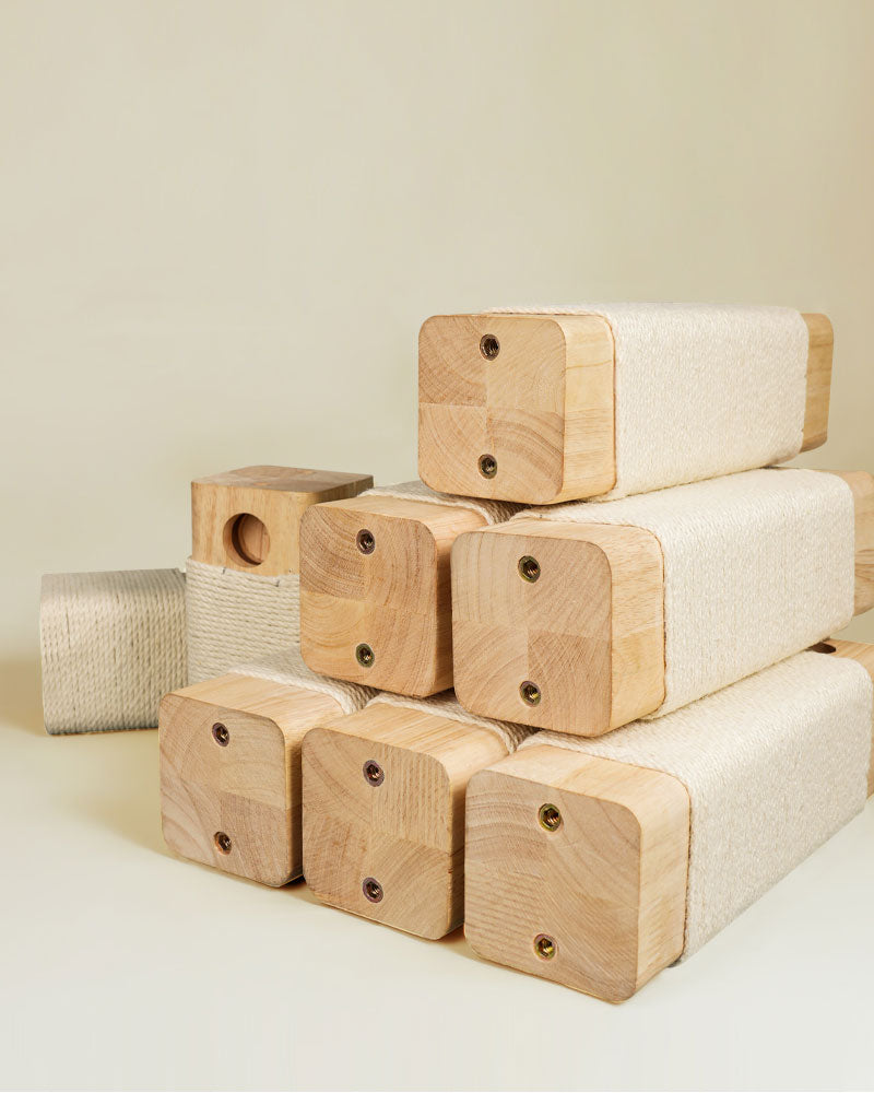 Zen Solid Wood Floor-to-Ceiling Cat Tree